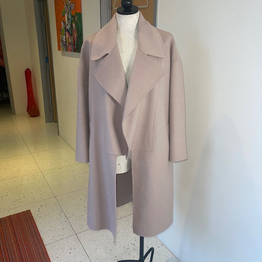 All Saints Womens Coat Jacket Size XS Pink Ryder Pockets Open Front Casual - Picture 11 of 13